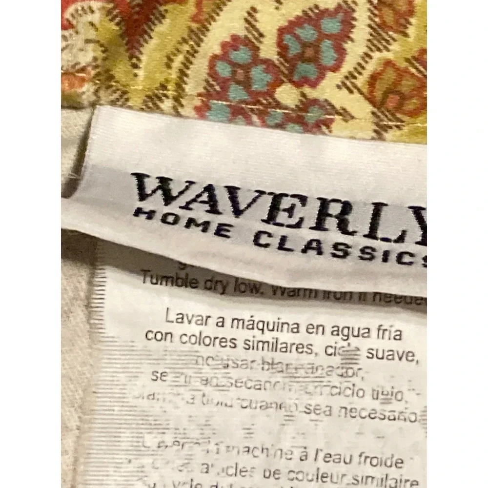 Waverly Home Classics Paisley Cotton Window Valance Terracotta Gold 48x23